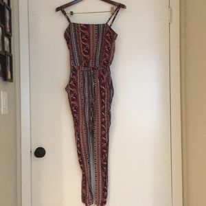 Lightweight patterned jumpsuit/romper